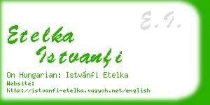 etelka istvanfi business card